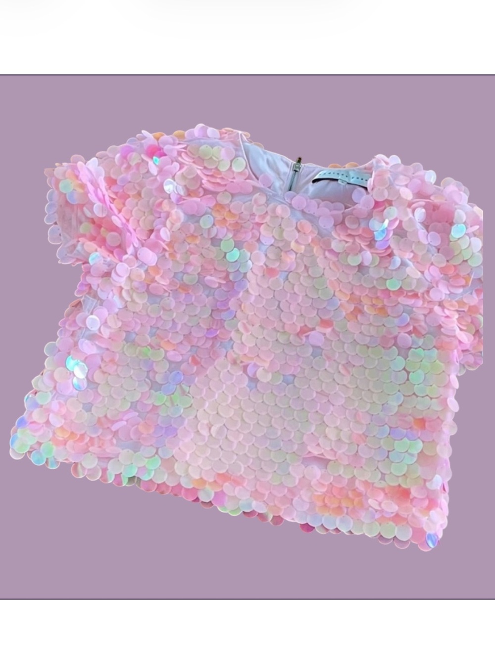 Endless Rose Pink Iridescent Sequin Top